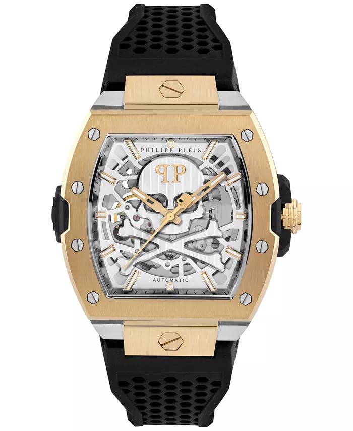

Мужские автоматические часы The Skeleton 2.0 с черным силиконовым ремешком, 44 мм Philipp Plein