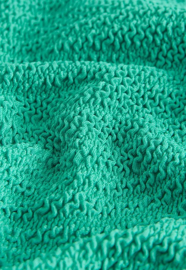 Топ от танкини-бикини с круглым вырезом, стандартного кроя. Next, Aqua Green Crinkle — фото 2