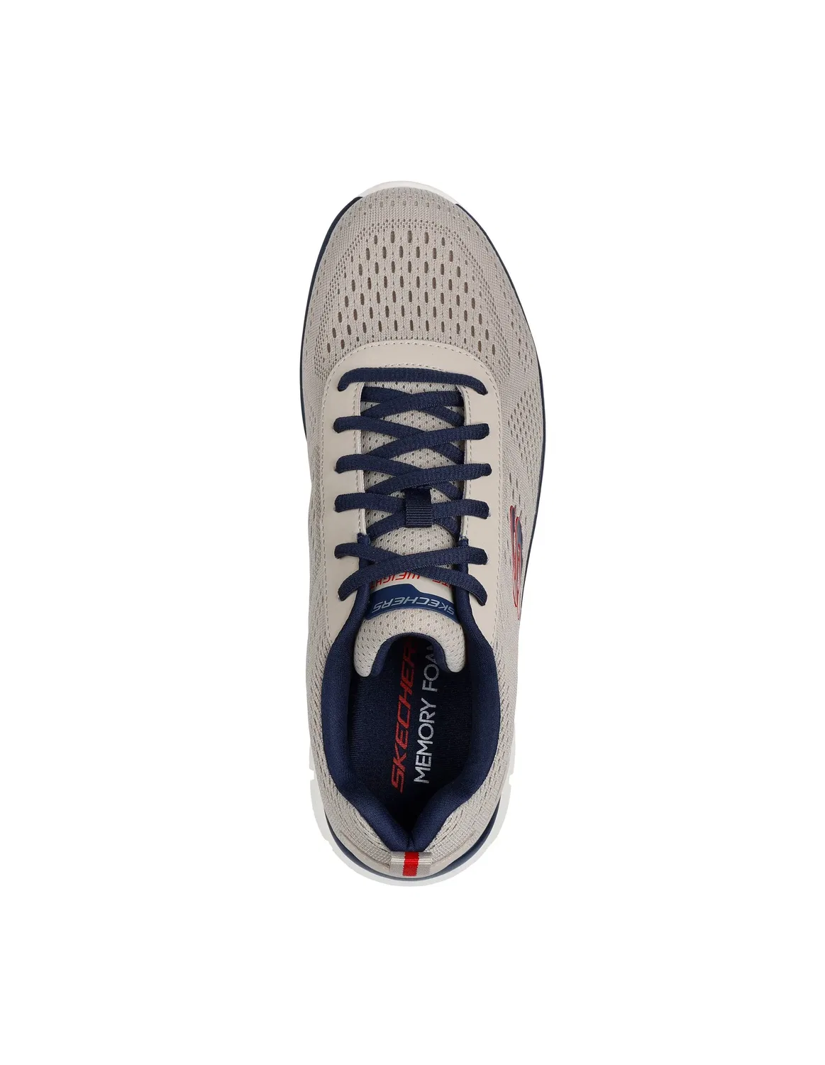 Кроссовки из дышащей сетки Skechers, тауп/темно-синий — фото 2