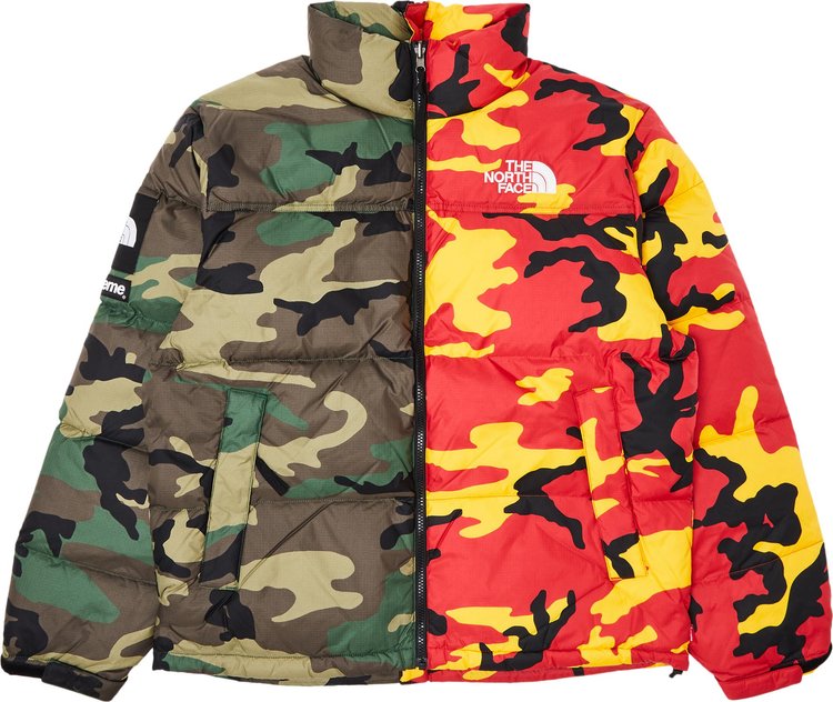 

Куртка Supreme x The North Face Split Nuptse 'Camo', разноцветный