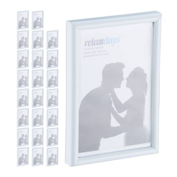 

24xРамка для фотографий Relaxdays 10x15 cm weiß, белый