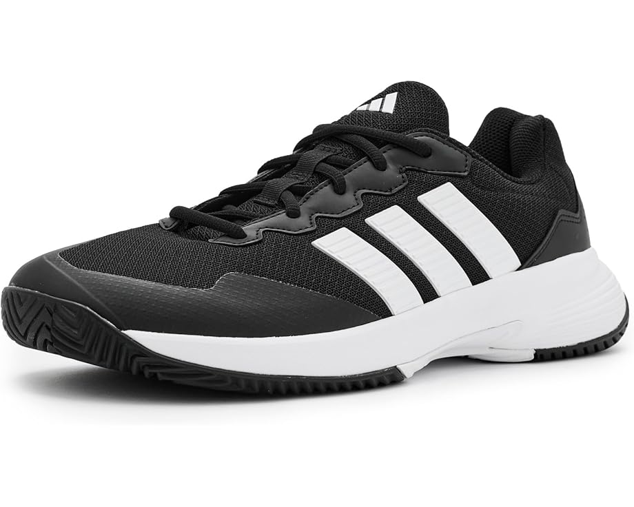 

Мужские кроссовки для тенниса Adidas Gamecourt 2, Black/White/Silver Metallic