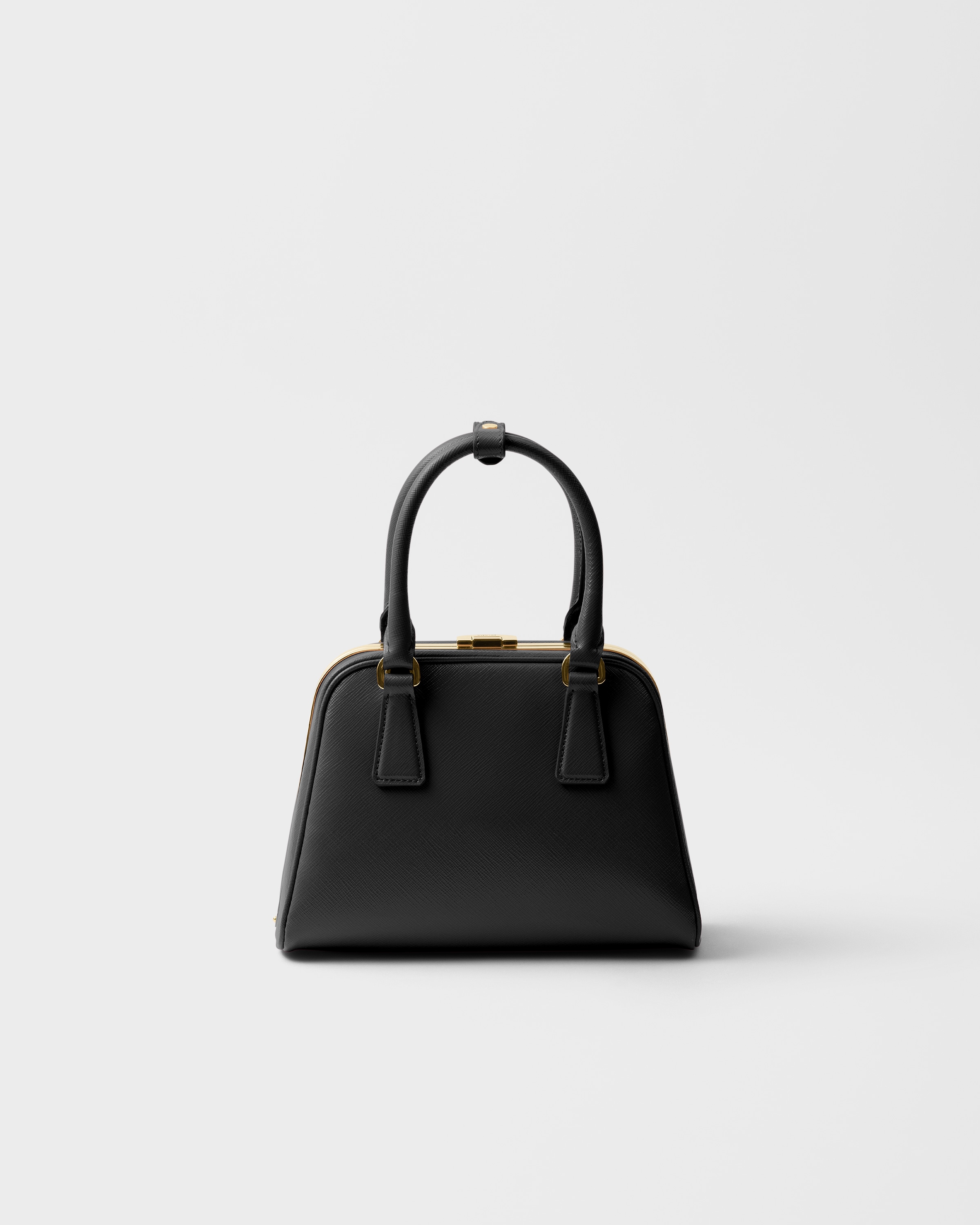 Мини-сумка Prada Pyramid из сафьяновой кожи Prada, черный — фото 4