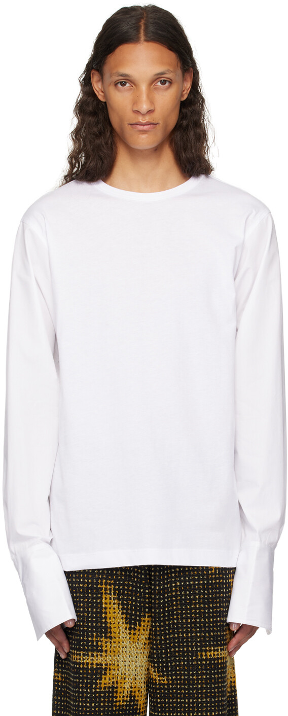 

Футболка с длинным рукавом и вставками Dries Van Noten