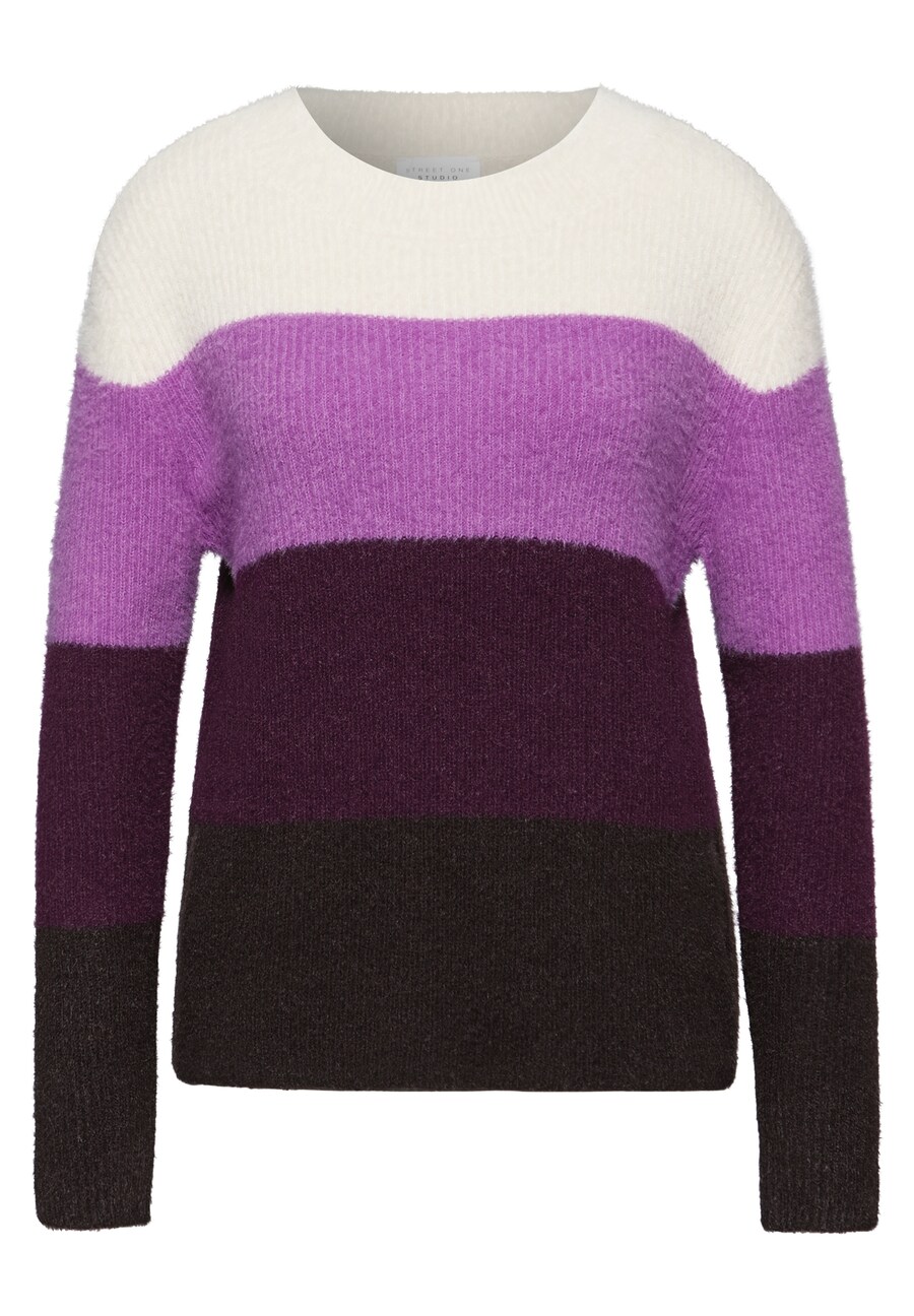 

Свитер Street One Studio, бежевый/сливовый/светло-фиолетовый