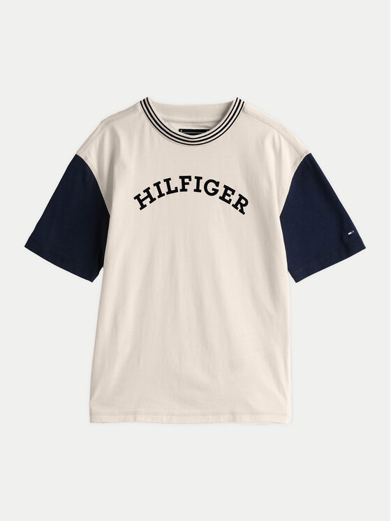 Футболка обычного кроя Monotype Graphic KB0KB09360 Tommy Hilfiger, бежевый — фото 4