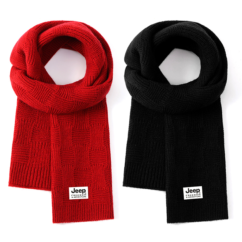 

Вязаный шарф Unisex Jeep, 2 pack (черный+красный)
