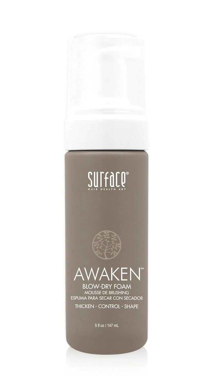 Пенка для укладки волос SURFACE Hair Awaken Thickening Blow Dry Foam, защищает и укрепляет тонкие и ломкие волосы, 140 мл.