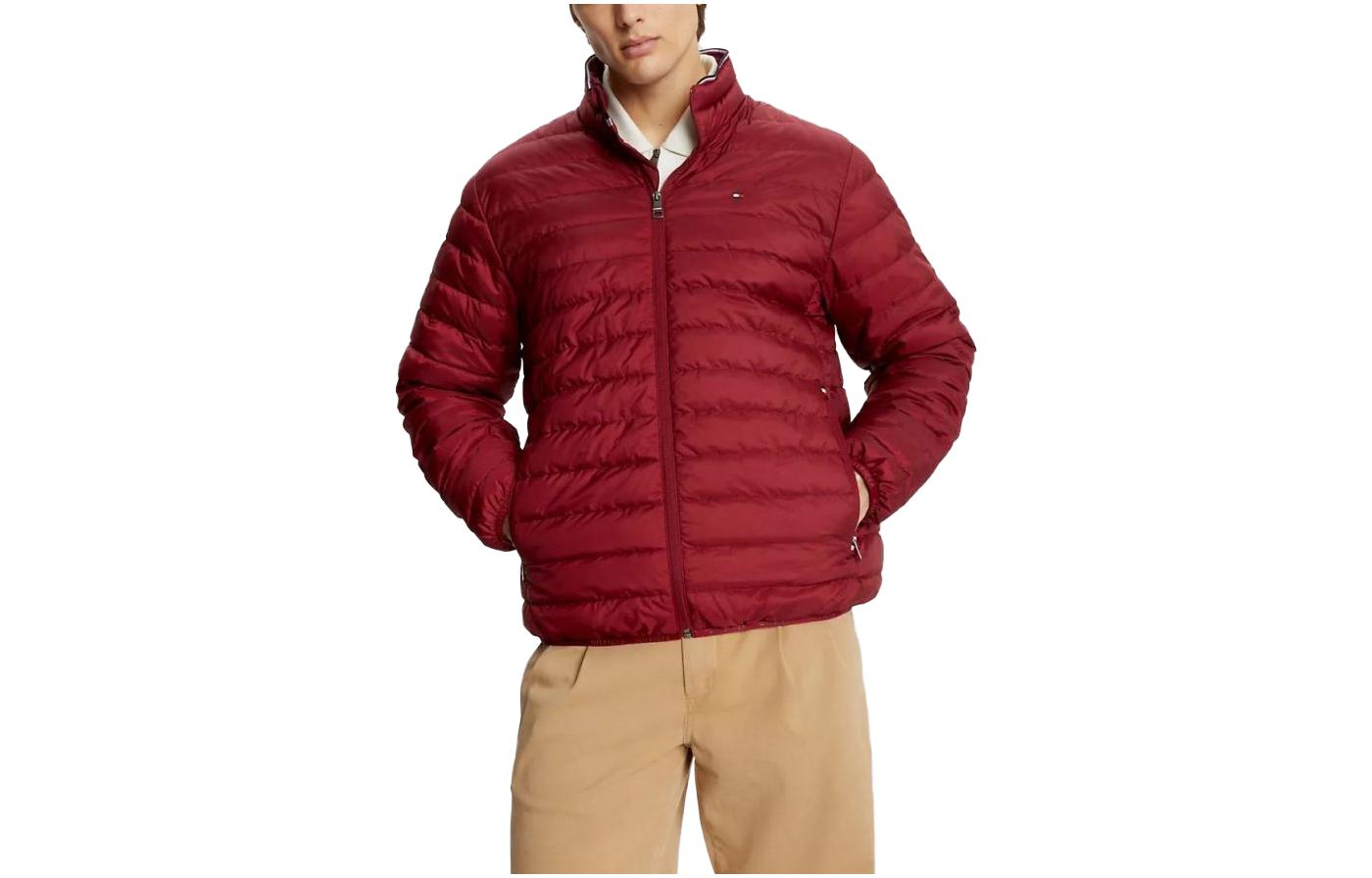 Tommy Hilfiger Мужская складная куртка из переработанных материалов красная, Red — фото 4