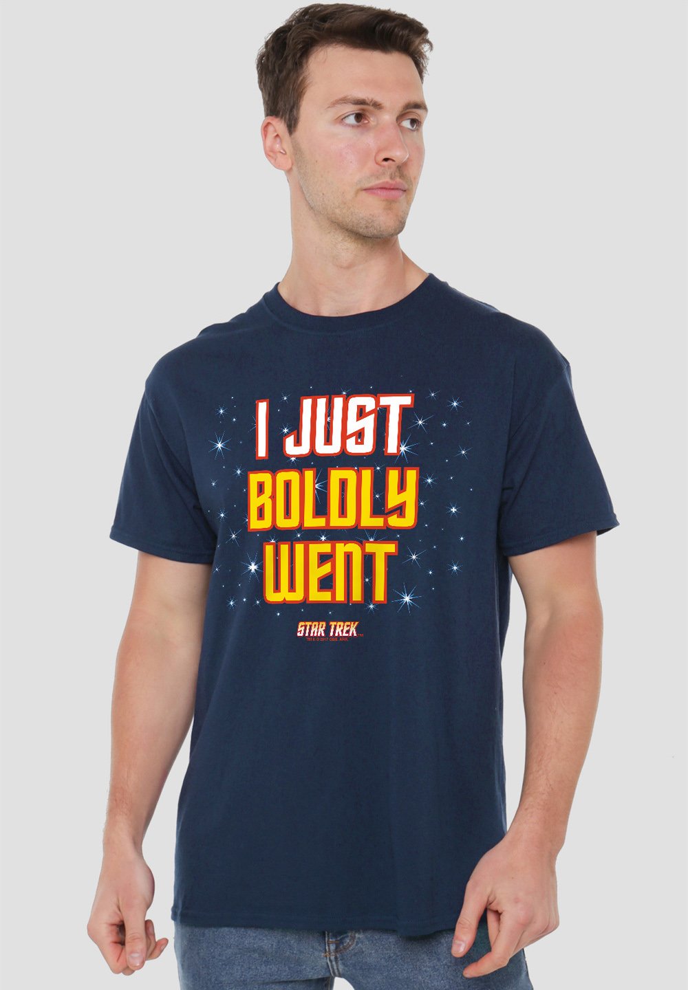 

Футболка с принтом STAR TREK BOLDLY WENT Cotton Soul, темно-синий