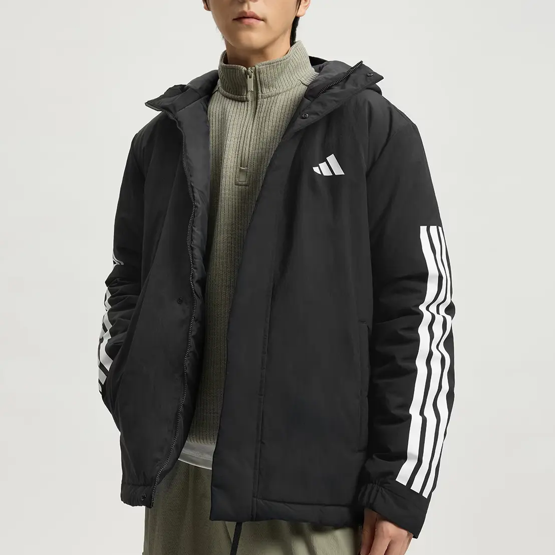 Куртка мужская утепленная Hooded FW25 INSULATED CLIMAWARM Adidas, черный — фото 4