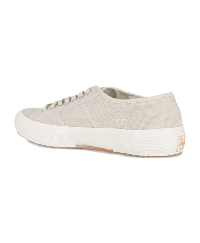 Бежевые туфли на шнуровке с платформенной подошвой Superga, бежевый — фото 2