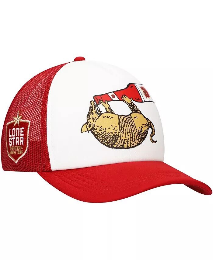 

Мужская белая/красная шапка Lone Star Armadillo Trucker Adjustable Lids