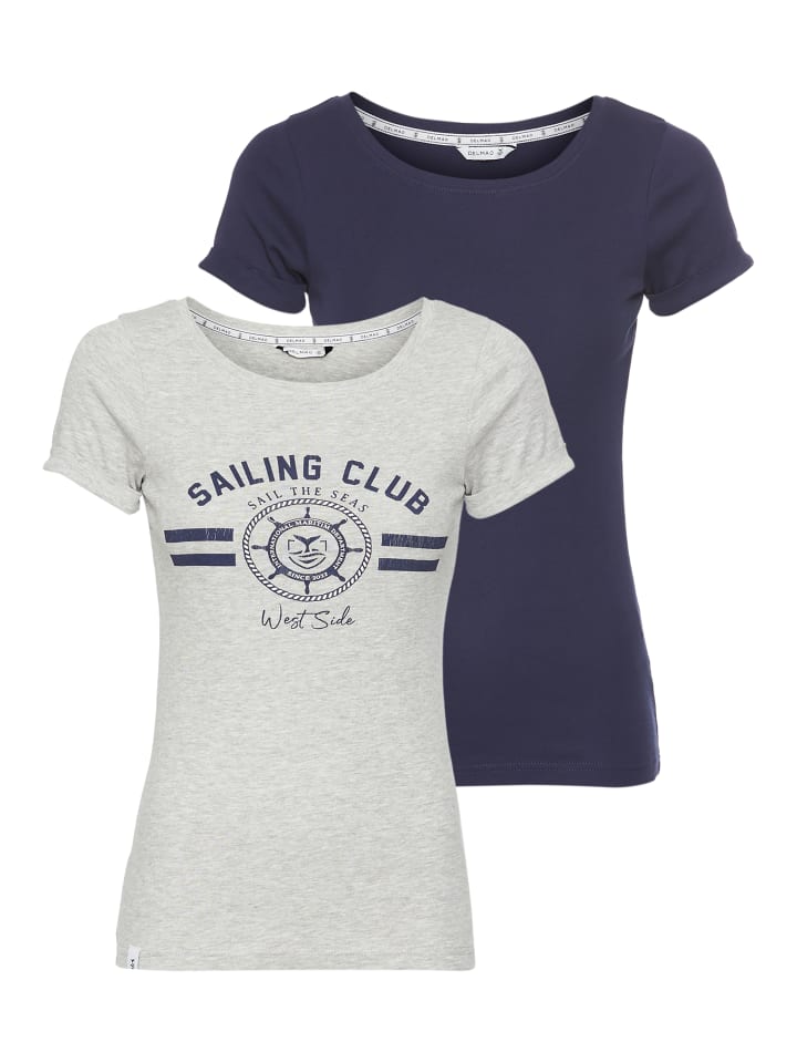 

Футболка серого и темно-синего цветов Delmao, Синий, Футболка серого и темно-синего цветов Delmao