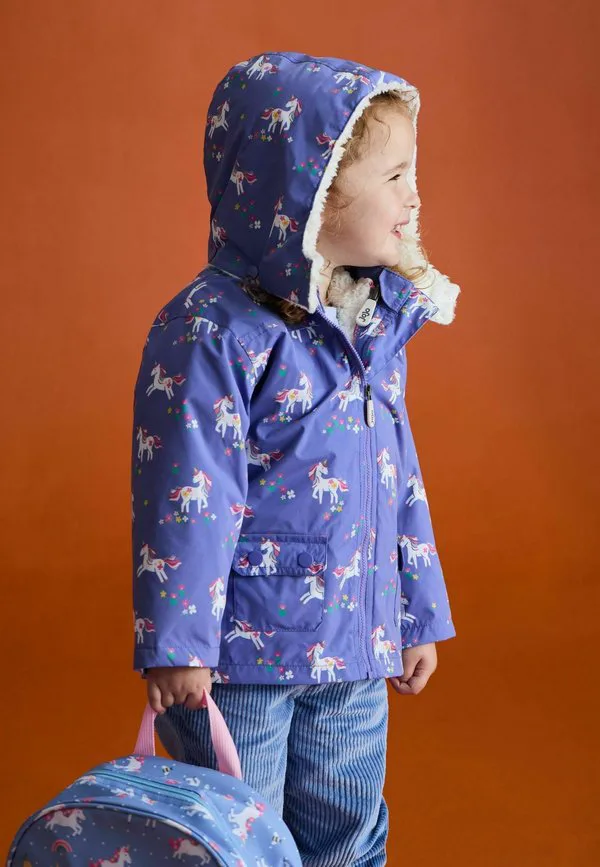Водонепроницаемая зимняя куртка 4 в 1 стандартного кроя Jojo Maman Bébé, Purple — фото 3