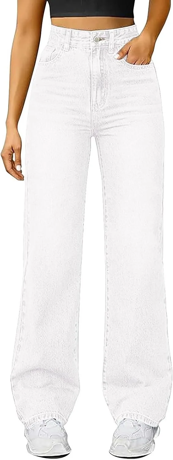 

Джинсы женские High Waisted Wide Leg черные, Relaxed Fit LCMTWX