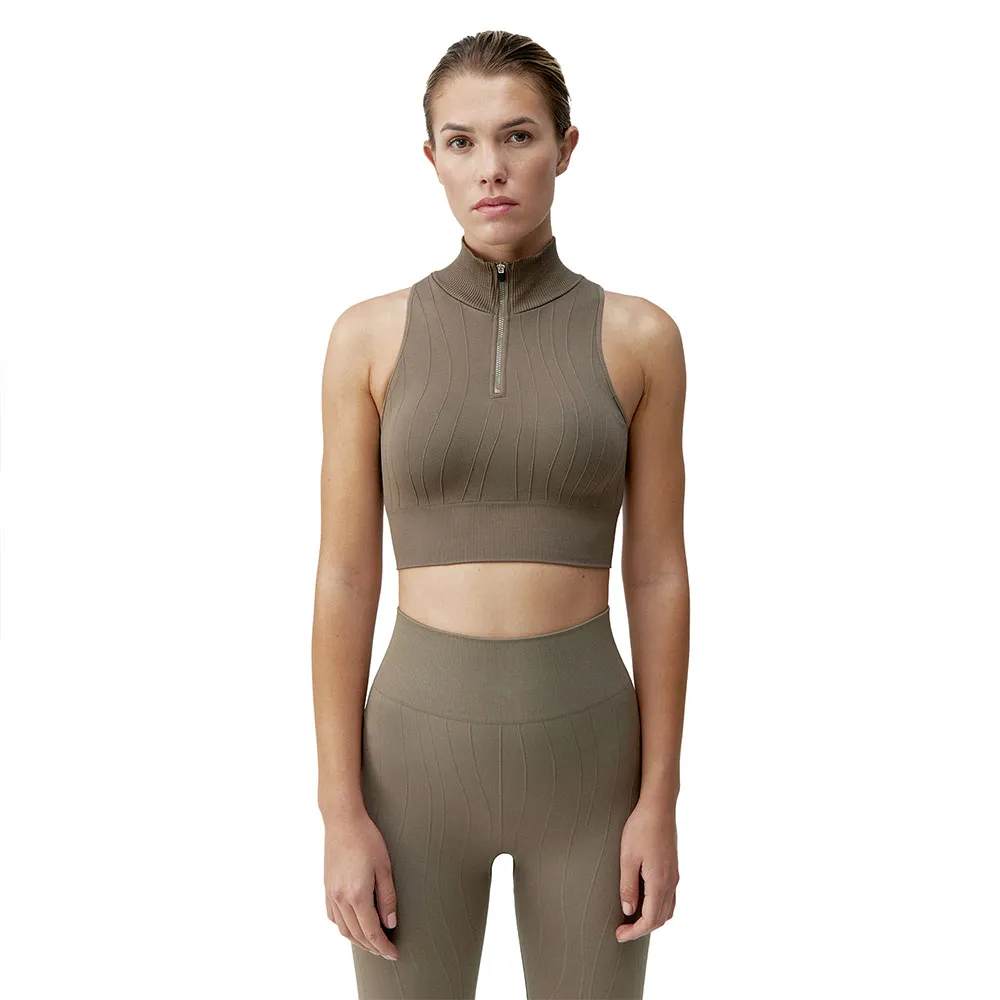

Спортивный топ Born Living Yoga Dandara seamless medium support, коричневый