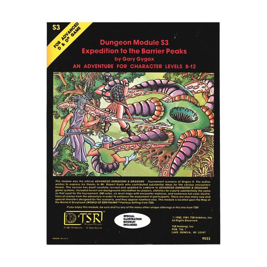 

Модуль Expedition to the Barrier Peaks (5th Printing), Advanced Dungeons & Dragons (1st Edition) - Modules & Adventures - S Series