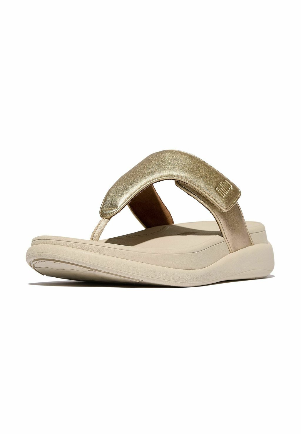 Сандалии с Т-образной застежкой ZEHENTRENNER F-MODE GO ADJUSTABLE FitFlop, золотой — фото 2
