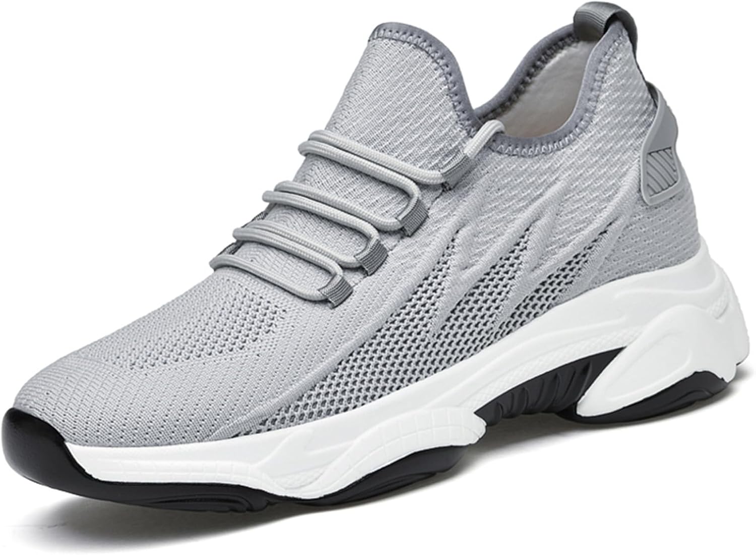 

Мужские белые кроссовки для увеличения роста, сетчатые, дышащие, повседневные для ходьбы и бега Generic