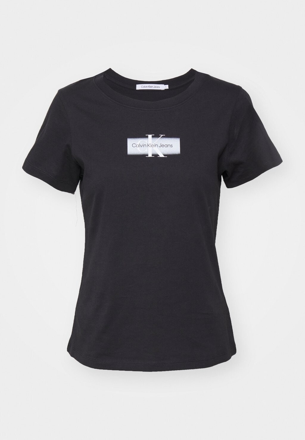 

Футболка с принтом Outlined Slim Tee Calvin Klein, черная