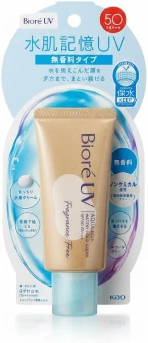 Солнцезащитный крем Kao Biore UV Aqua Rich Water Skin Memory, SPF 50, 50 г Generic