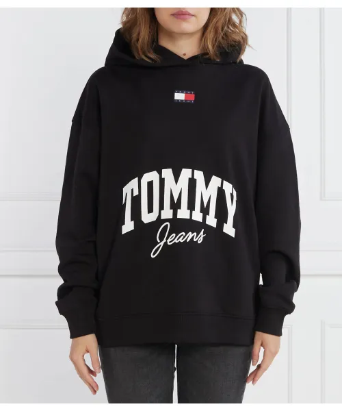 

Новая университетская толстовка Oversize fit Tommy Jeans, черный