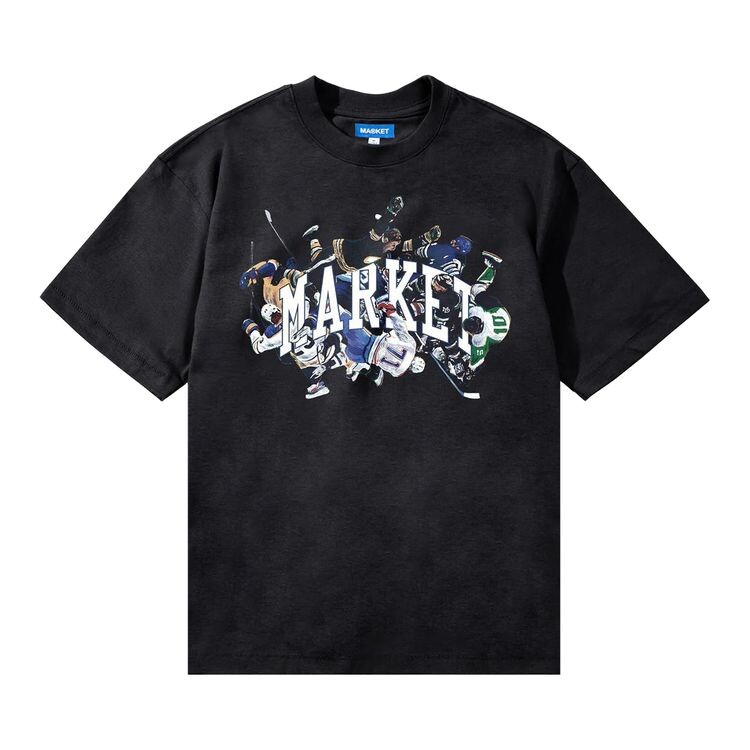 

Футболка Market Check Please Arc T-Shirt Washed Black, черный
