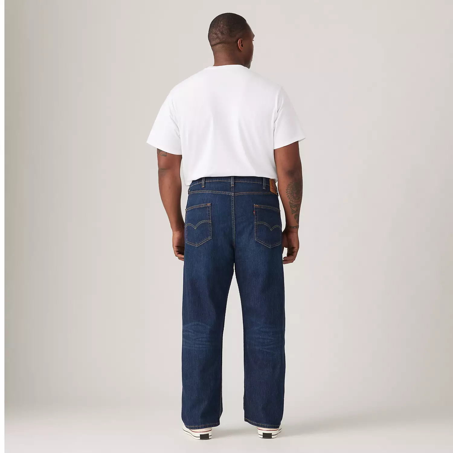 Мужские джинсы стандартного кроя 505 (большие и высокие) Levi's, цвет Nail Loop Knot - Dark Wash - Stretch — фото 3