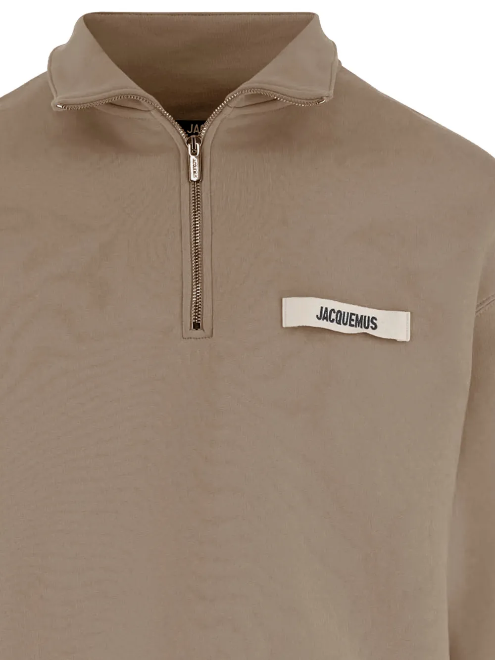 Свитшот с высоким воротником и логотипом Gros Grain Jacquemus, нейтральный — фото 3
