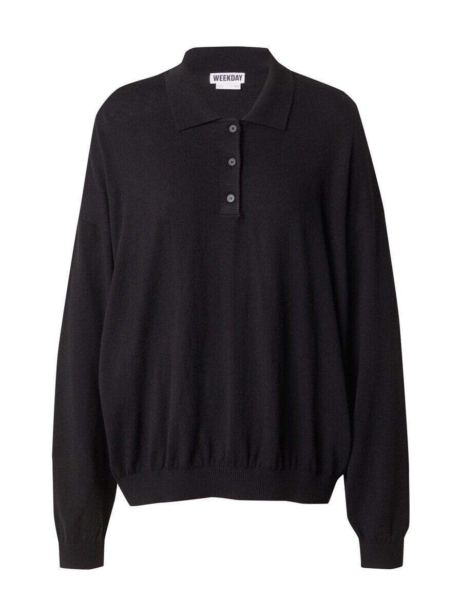 

Тонкий вязаный свитер WEEKDAY Sweater Joline, черный