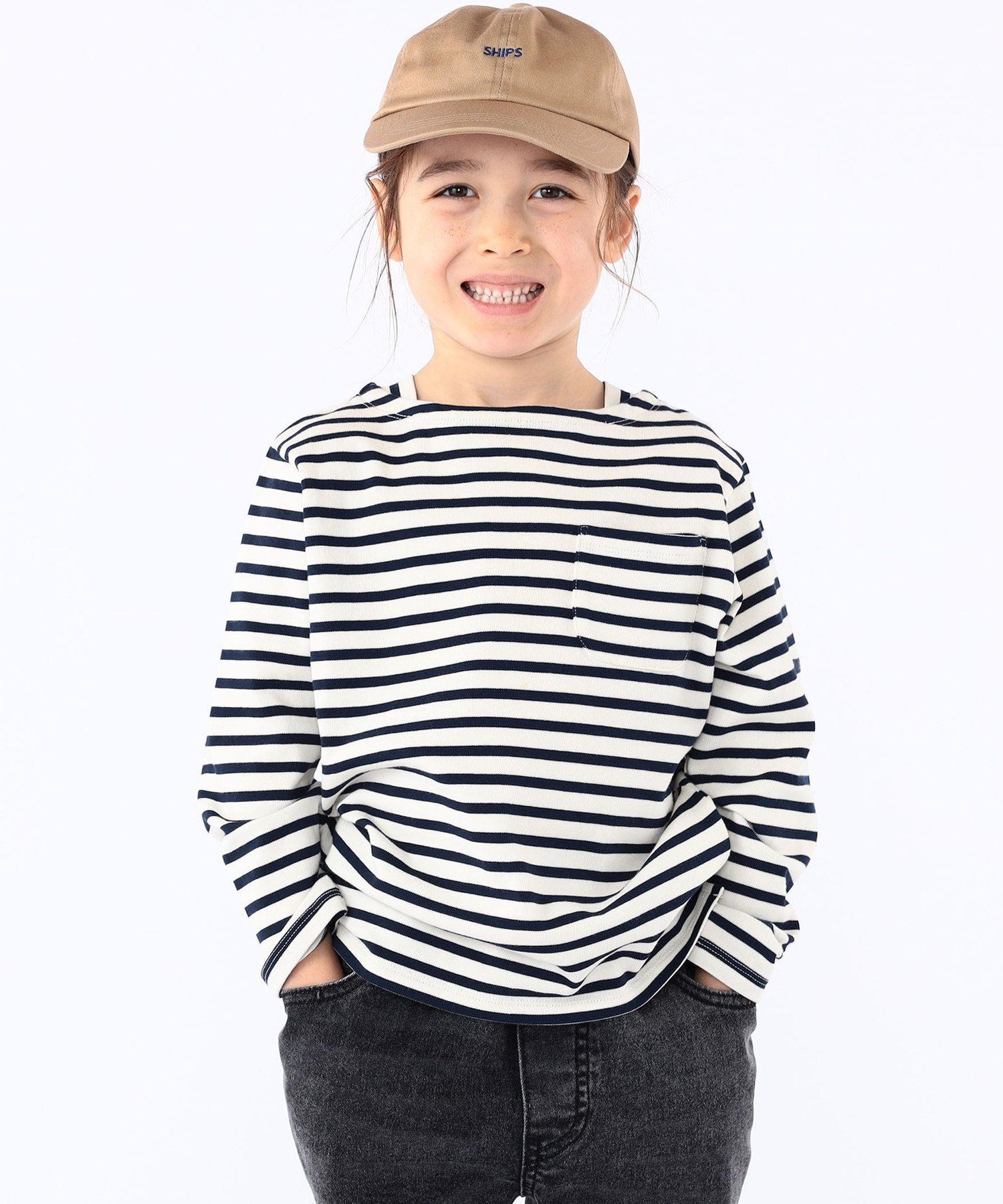 Детская футболка с длинным рукавом в полоску (100–130 см) SHIPS KIDS, White — фото 3
