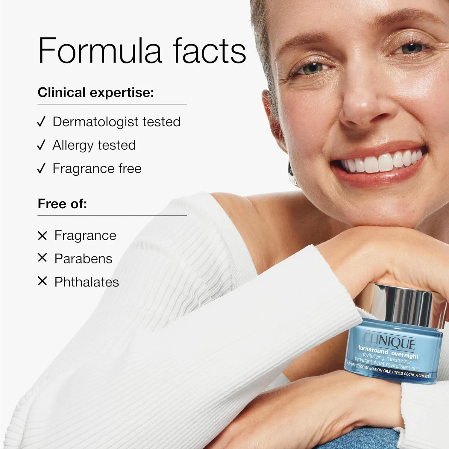 Крем для лица Clinique — Увлажняющий ночной Turnaround Overnight Revitalizing Moisturizer Face Cream | Увлажняющий, 43 мл — фото 4