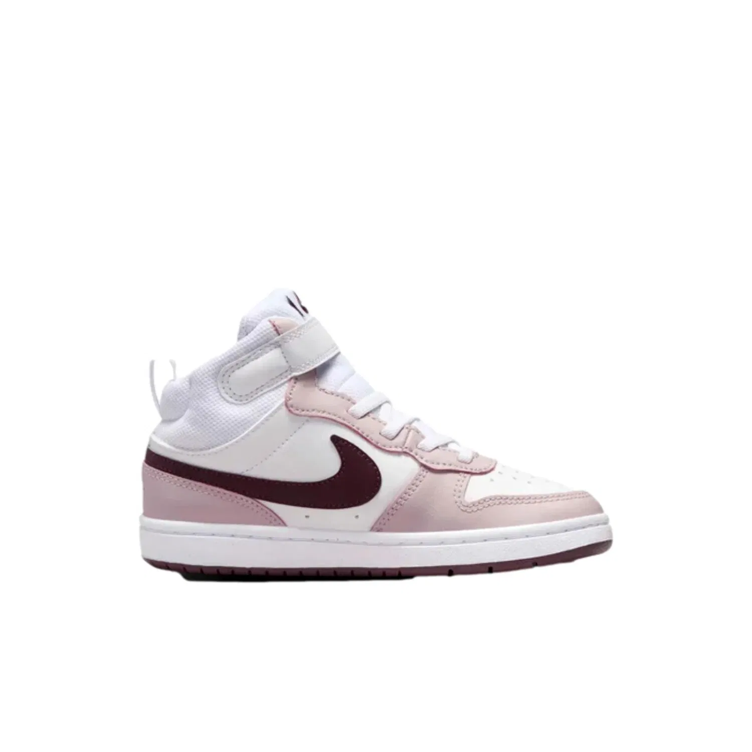 Nike Court Borough Mid 2 White / Burgundy Crush CD7783-118 Pre-School — фото 2