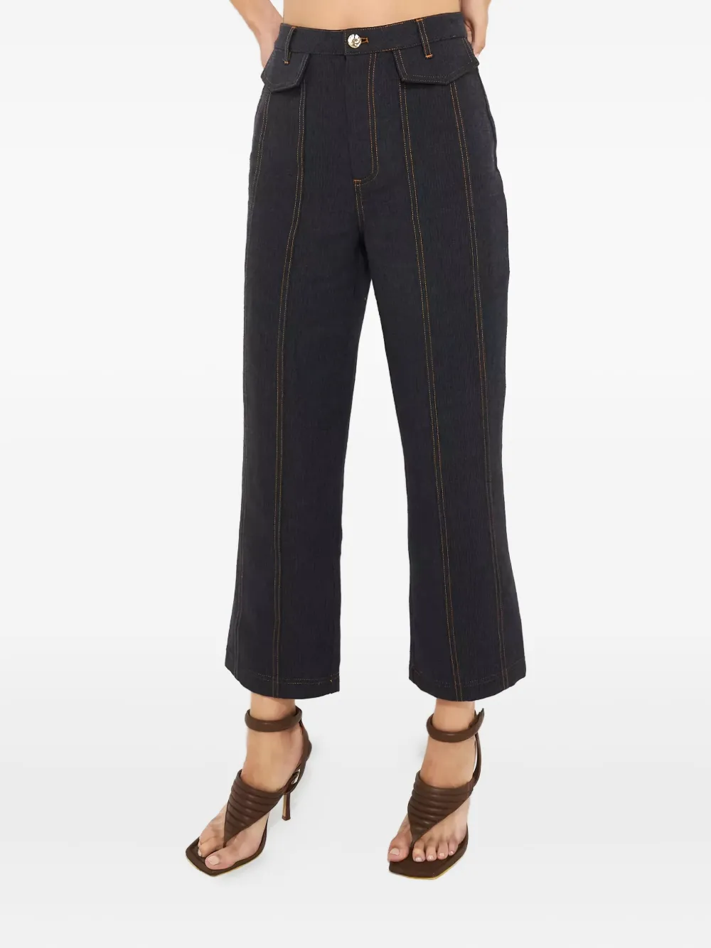 

Джинсы Rosina с декоративной строчкой Acler, синий