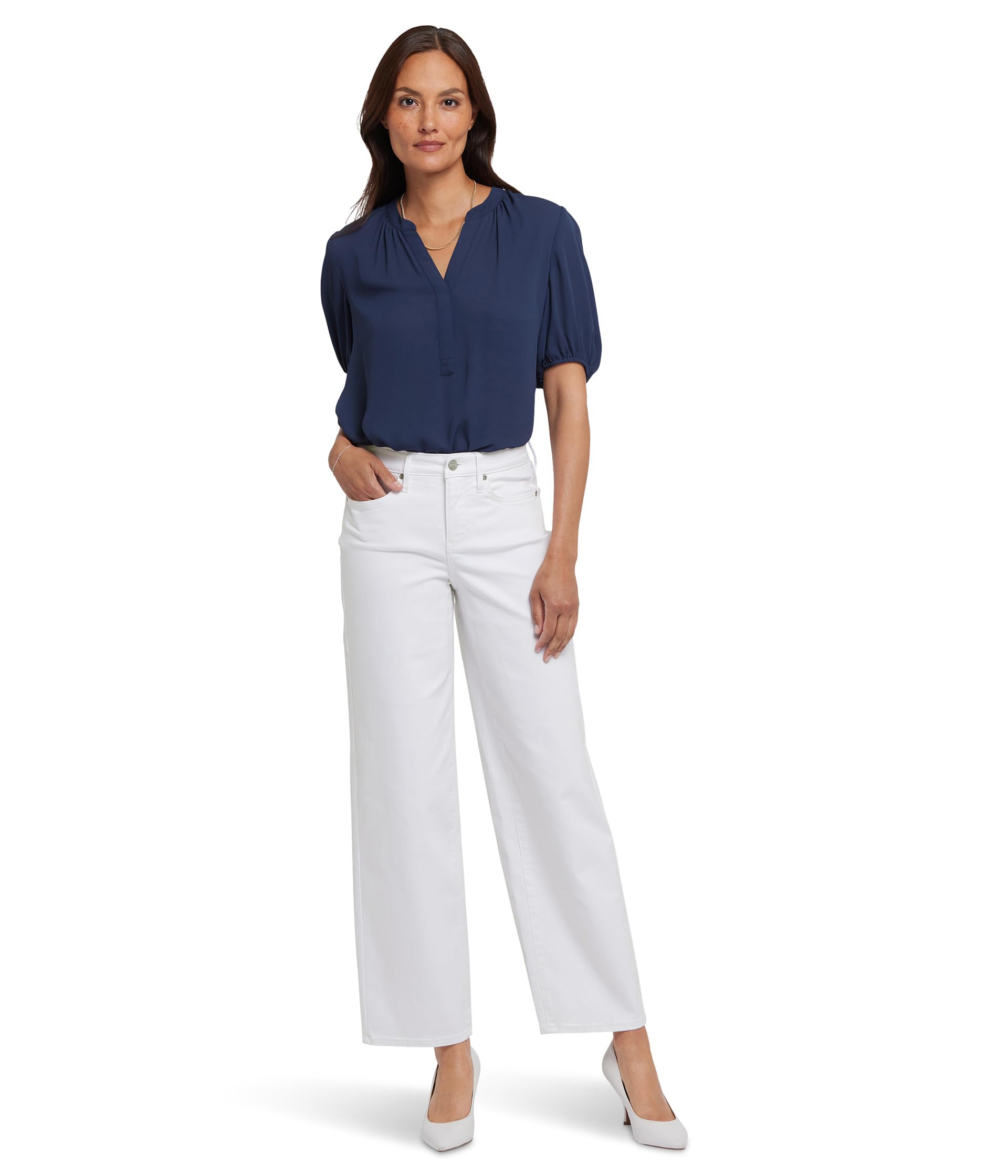 

Джинсы NYDJ Jemma Barrel Jeans In Optic White, Optic White