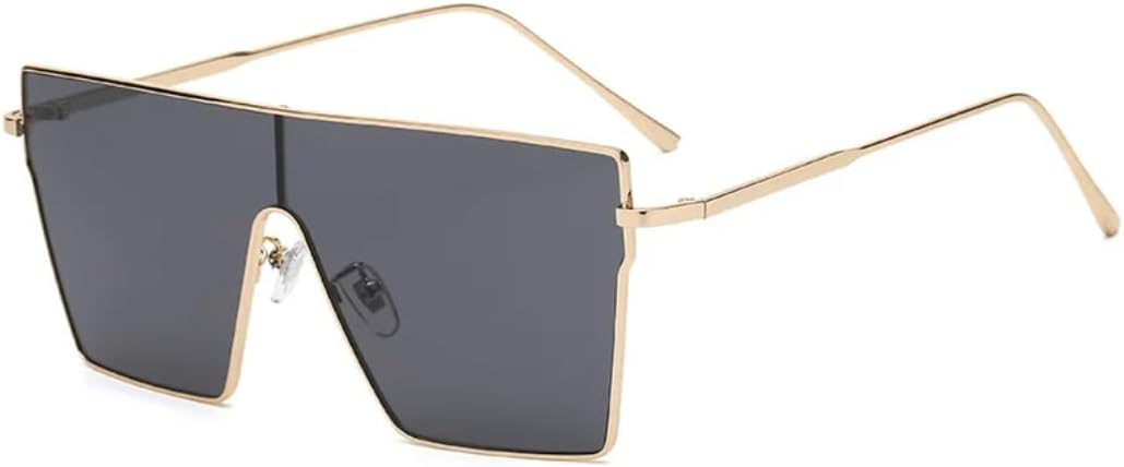 

Большие градиентные солнцезащитные очки для женщин и мужчин, большие ретро-очки в стиле "кошачий глаз", цельные прямоугольные очки с защитой от УФ-излучения UV400 TKKTLLT, Gray