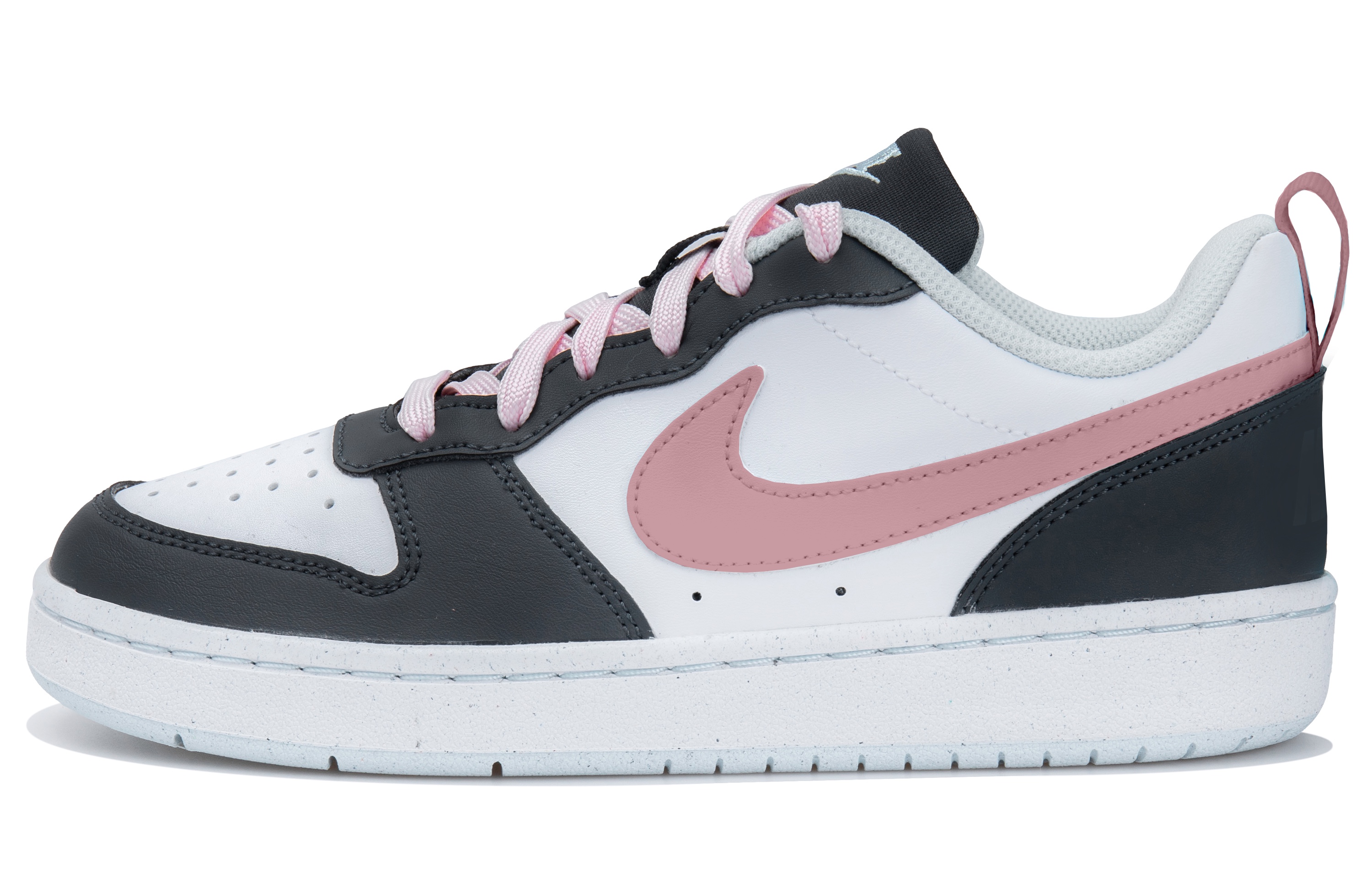 

Низкие детские кроссовки для скейтбординга Court Borough для подростков Nike, белый/розовый/черный