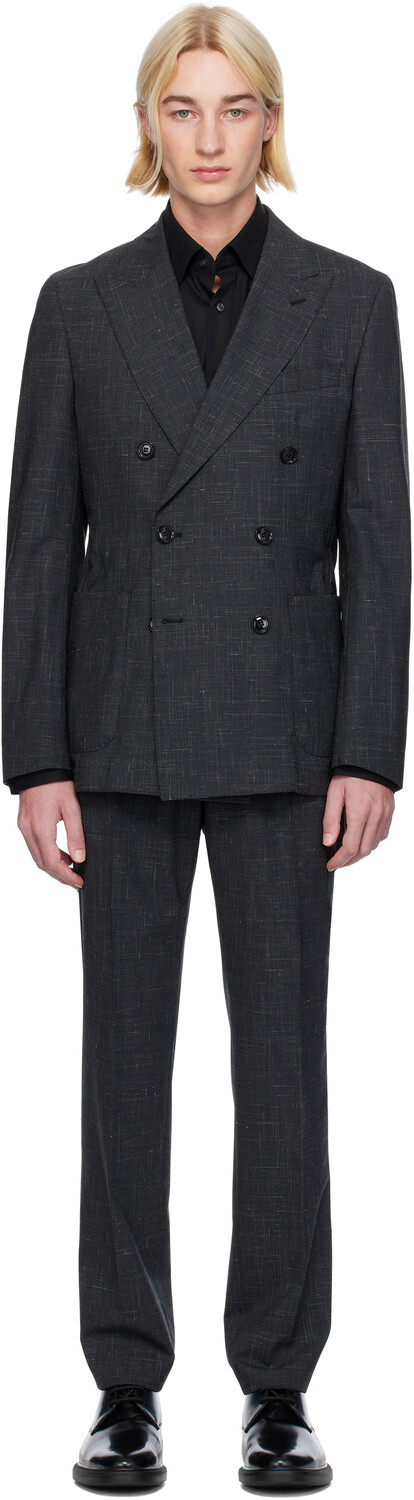 

Серый облегающий костюм BOSS, Medium grey