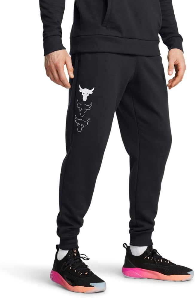 

Мужские флисовые джоггеры Project Rock Rival от Under Armour, (001) Black/White