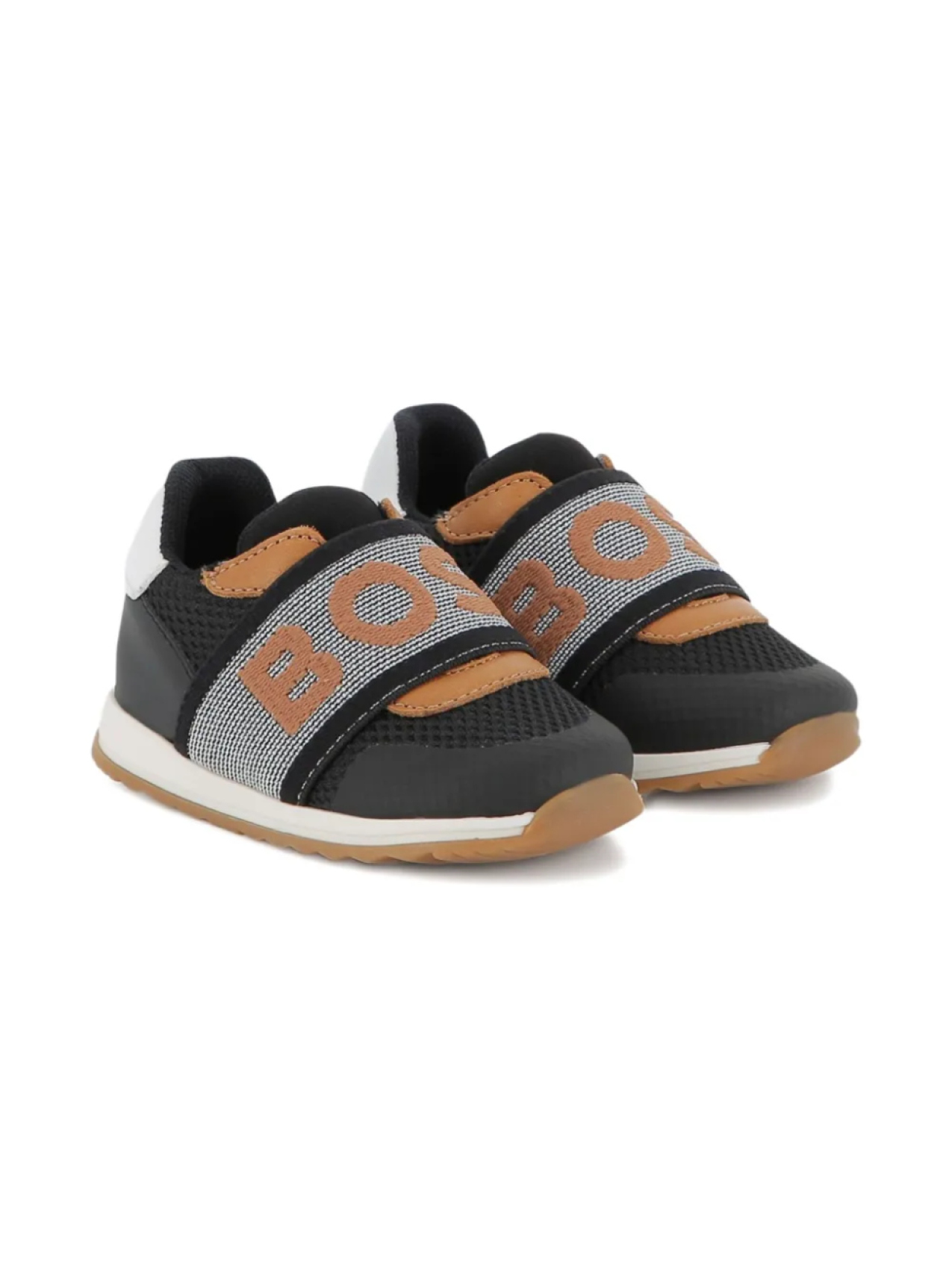 

Кроссовки с сетчатыми вставками BOSS Kidswear, черный