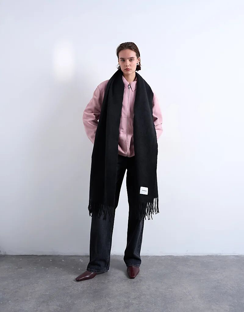 

Супермягкий шарф-одеяло Topshop Simone черного цвета