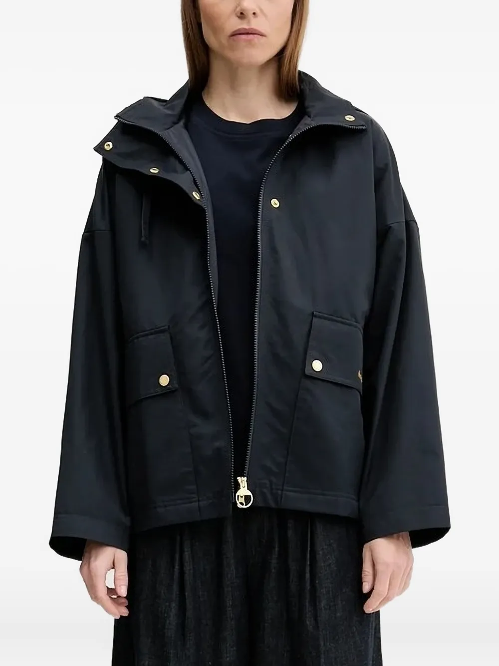 

Куртка с капюшоном и карманами-клапанами Barbour, синий