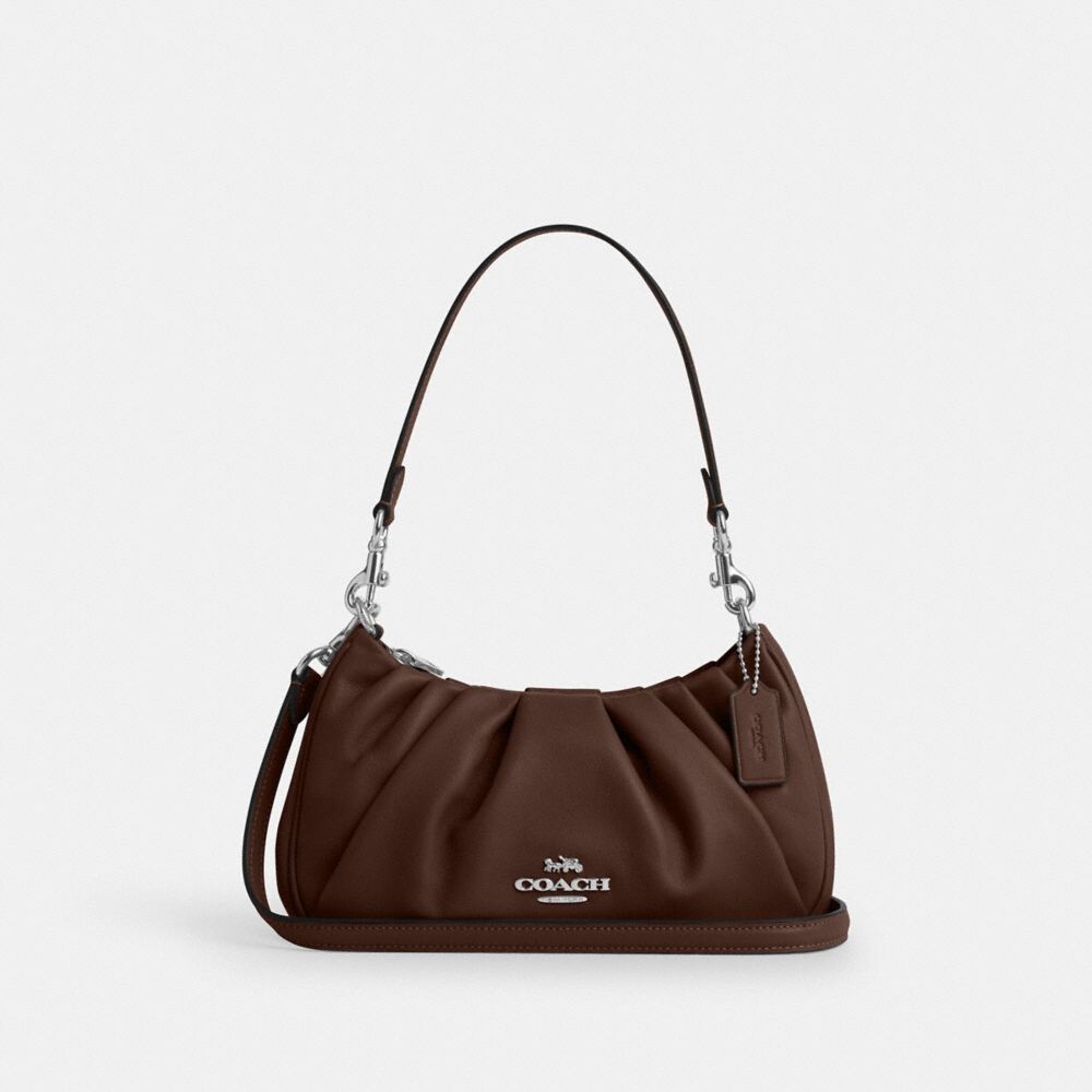 

Сумка через плечо Teri с рюшами COACH, цвет silver/maple