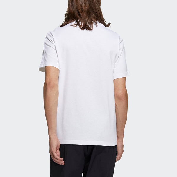 Футболка neo m sw gr tee contrasting colors pocket loose sports short sleeve white Adidas, белый — фото 3