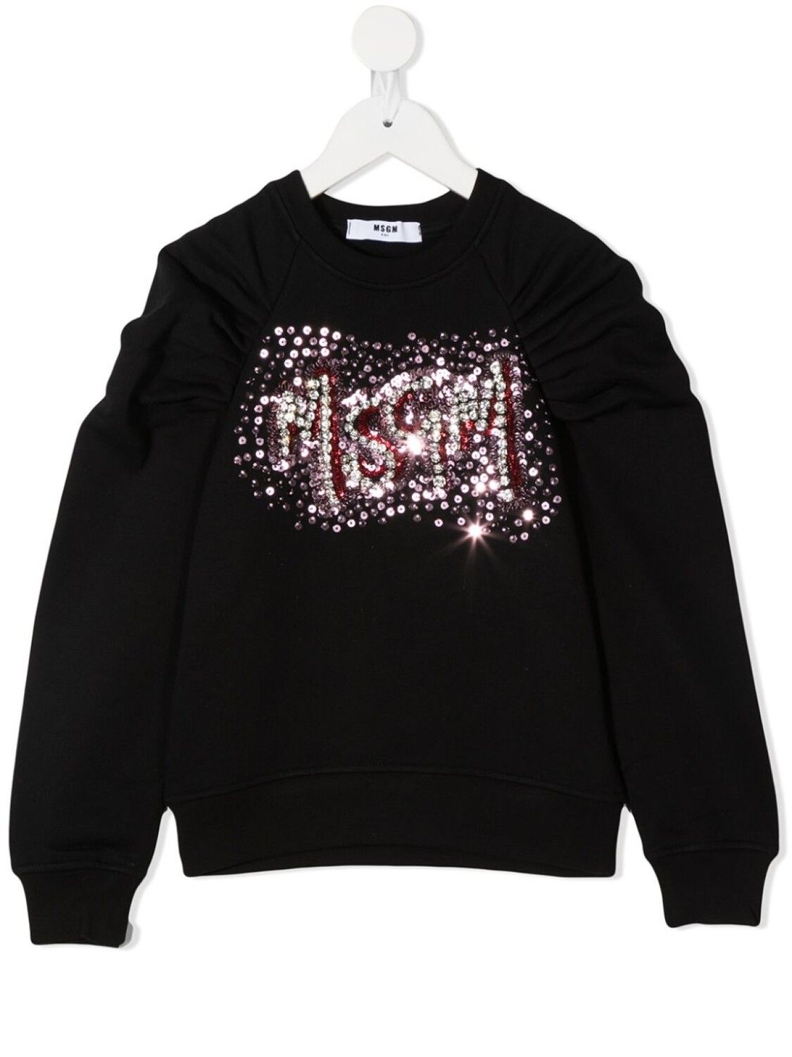 

MSGM Kids толстовка с пайетками, черный