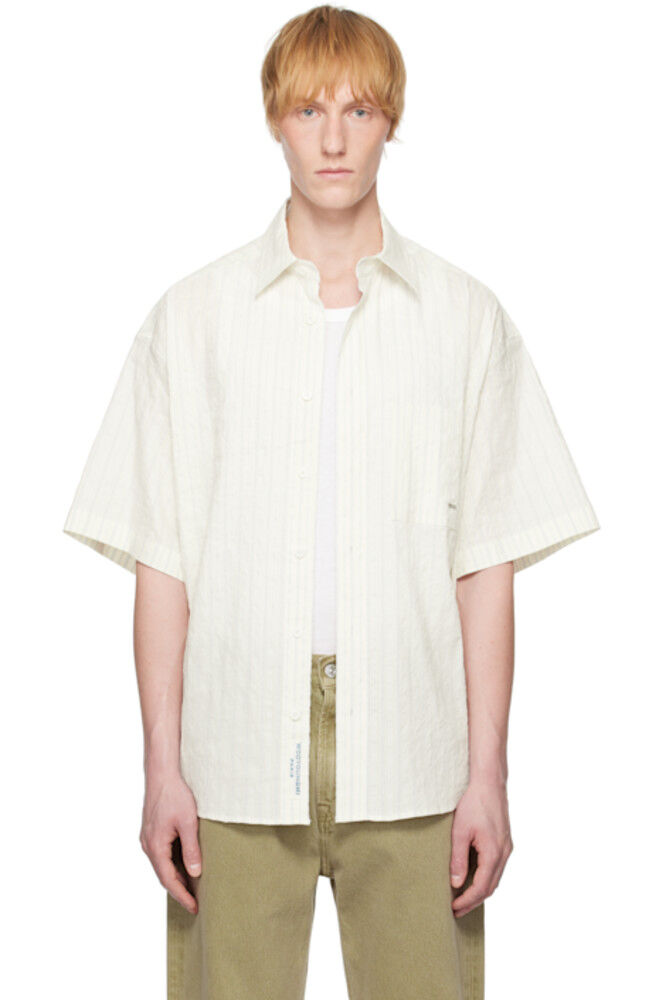 

Рубашка с коротким рукавом в полоску Off-White WOOYOUNGMI