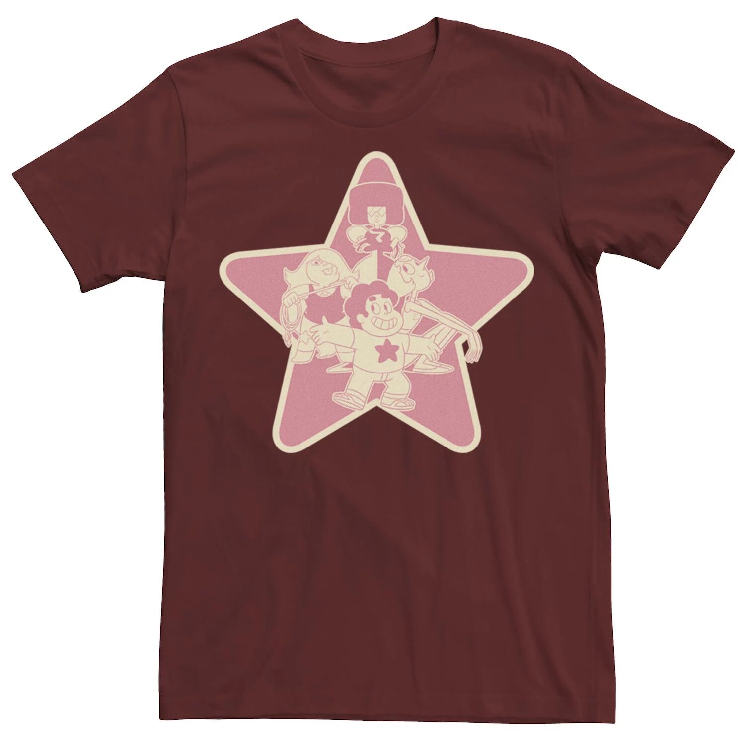 

Мужская футболка Cartoon Network Steven Universe с гранатом и аметистом с жемчугом Steven Group Shot Licensed Character