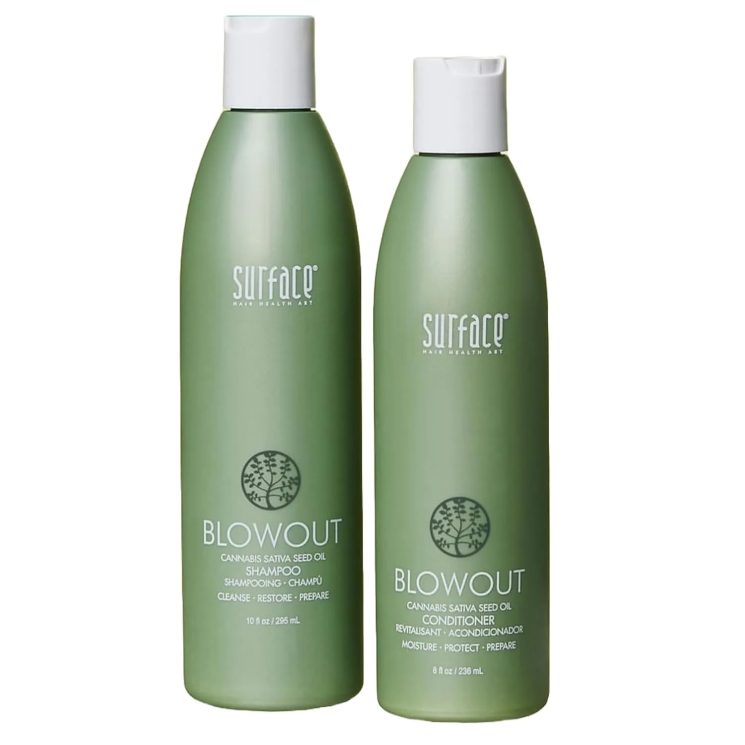 Набор шампуня и кондиционера Surface Hair Blowout для женщин и мужчин - органический кондиционер с маслом бабассу - высококачественные средства для придания объема волосам.