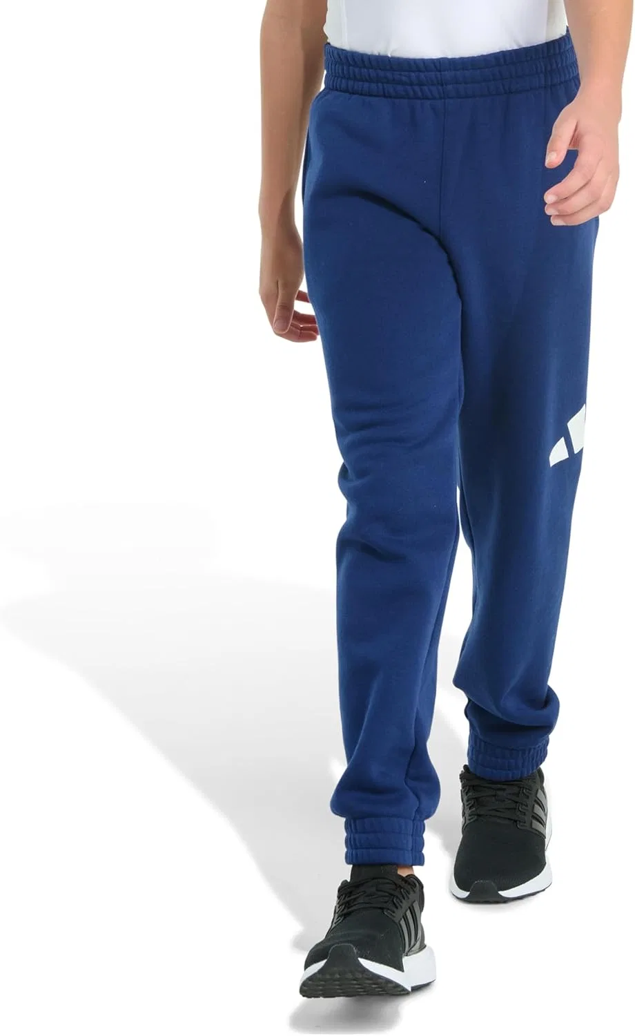 Детские флисовые спортивные брюки Adidas с большим логотипом, Dark Blue Adi
